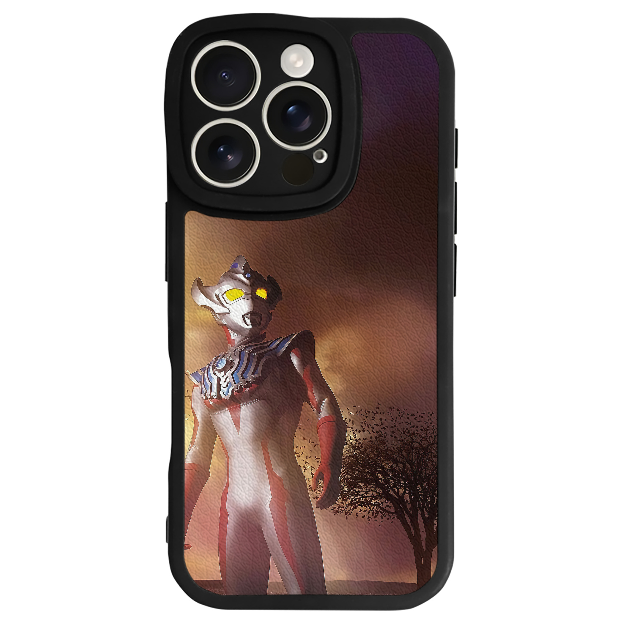 （画像用） ウルトラマン Ultraman 【iPhone 16シリーズ対応】シリコンスマホケース（レザー調） 材質：シリコン